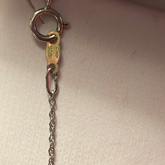 Diamond 💎 Stirling Silver 925 “K” initial  Helzberg Diamond Necklace - Picture 4 of 5